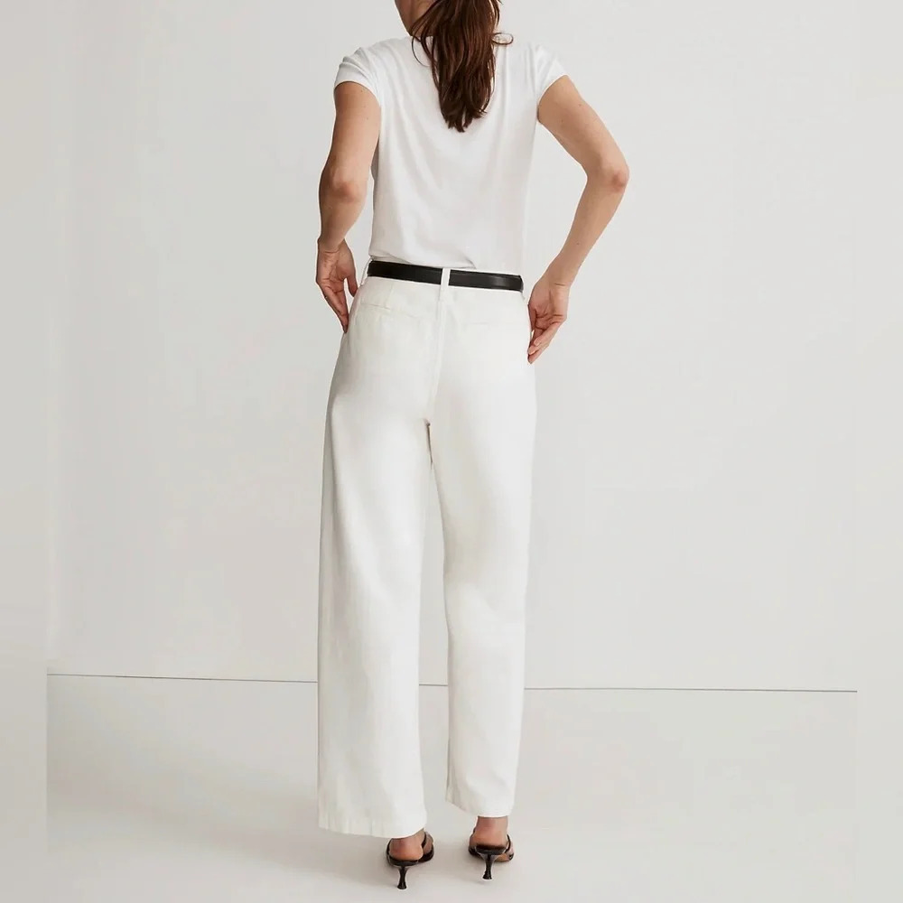 Madewell White The Harlow Wide Leg Denim Jeans Size 33 - Picture 5 of 7